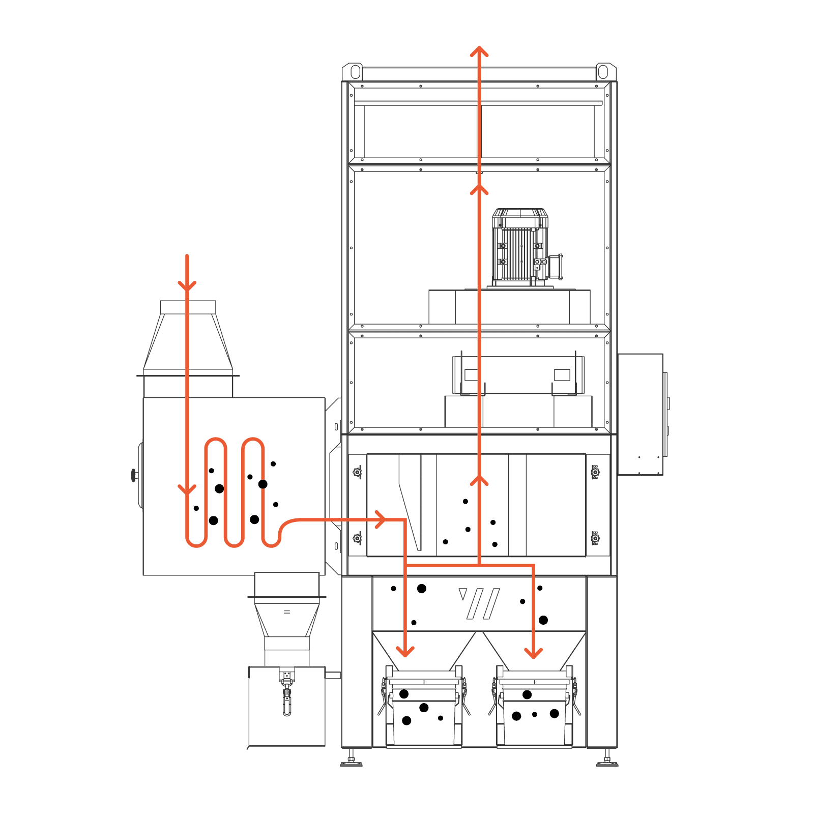 Aufbau des Entstaubers